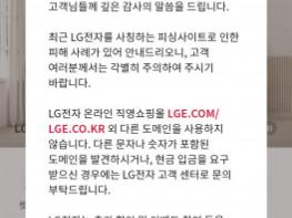 LG전자, 온라인 위장사이트 피해 예방 앞장선다 기사 이미지